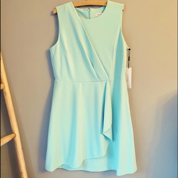 Calvin Klein Dresses & Skirts - Calvin Klein sleeveless fit flare mint dress 14